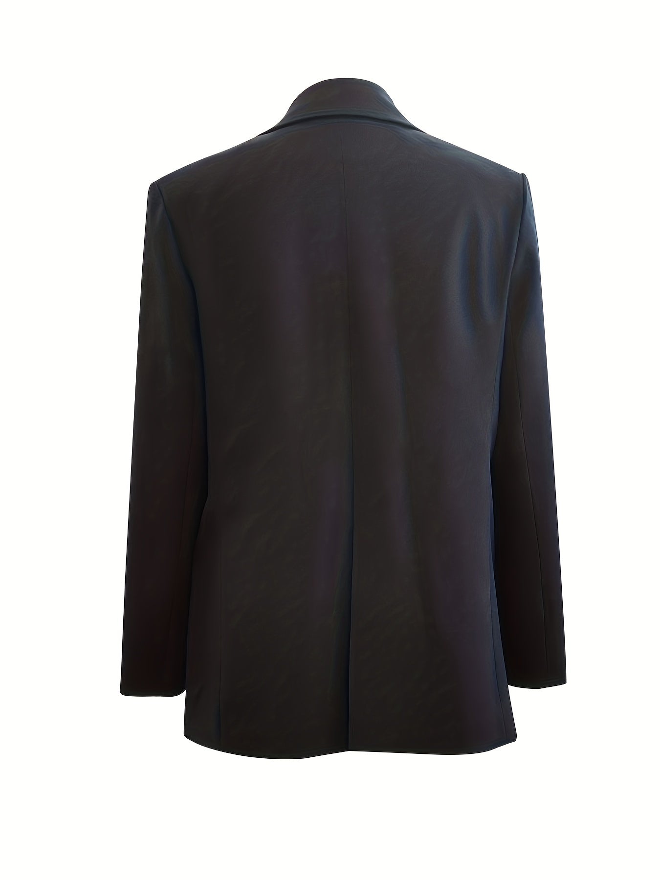 Solid Double Breasted Blazer Long Sleeve Outerwear Women's Clothing