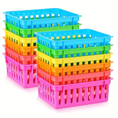 6pcs Colorful Classroom Storage Basket for Pencils and Stationery
