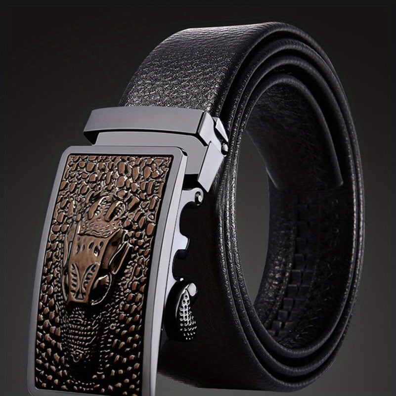 Men's Leather Automatic Buckle Belt