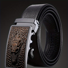 Men's Leather Automatic Buckle Belt