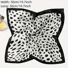 50 04cm Printed Square Scarf Bandana Women Silk Head Wrap Hair Accessory