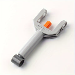 1pc Compact Gray ABS Telescopic Push Rod with Orange Stopper
