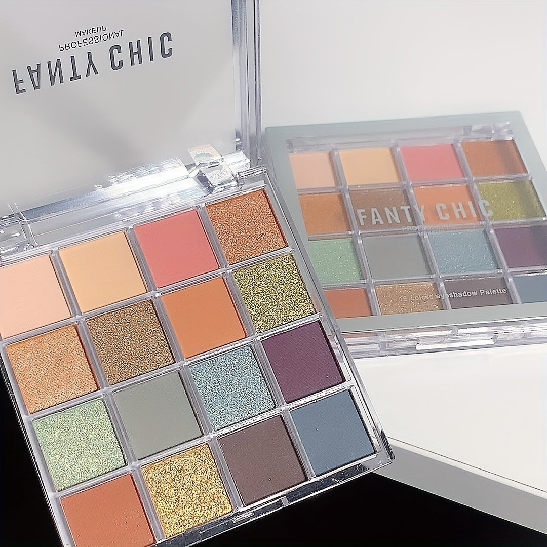 16 Shades Eyeshadow Palette Natural Matte Finish Cosmetics