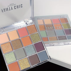 16 Shades Eyeshadow Palette Natural Matte Finish Cosmetics