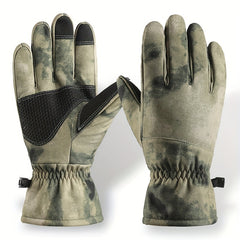 Men's Camouflage Full Gloves Velvet Warm Windproof Touch Screen Gloves