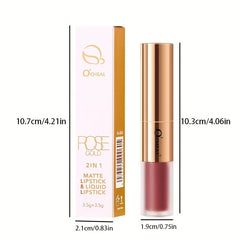 Long Lasting Double Sided Lipstick & Gloss Natural Waterproof Makeup Tool