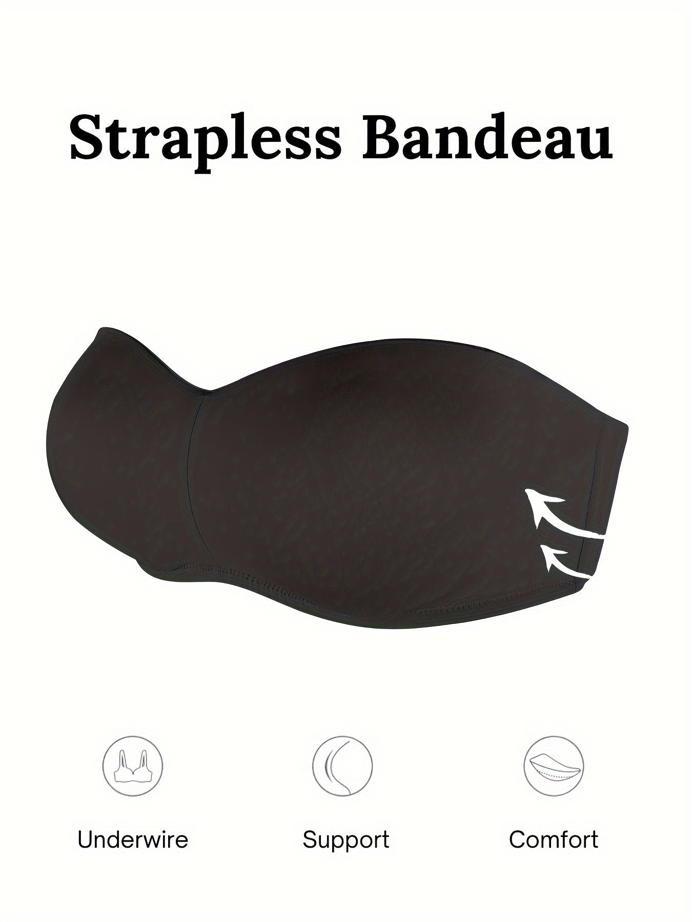 Strapless Bandeau Bra Soft Push-Up Everyday Lingerie
