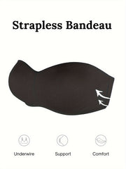 Strapless Bandeau Bra Soft Push-Up Everyday Lingerie