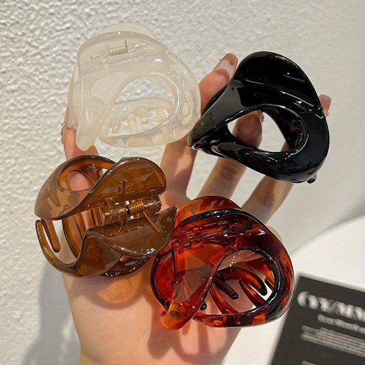 4 PCS Jelly Hair Jaw Clips Non Slip Hair Claw Clip Hair Accessories