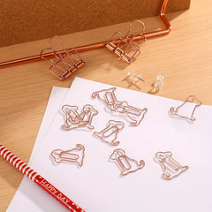 10pcs Colorful Dog Paper Clips Bookmark Clips for Office School Supplies Party