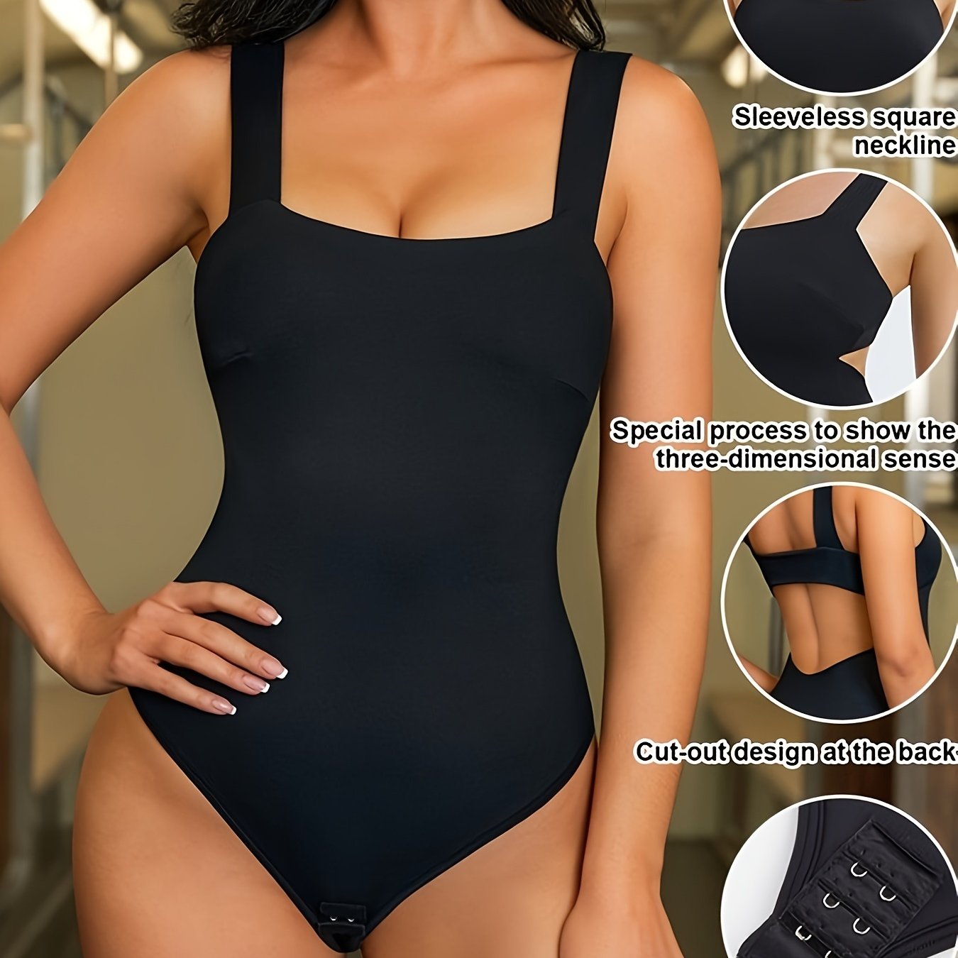 Sleeveless Hollow Back Yoga Tank Top Jumpsuit