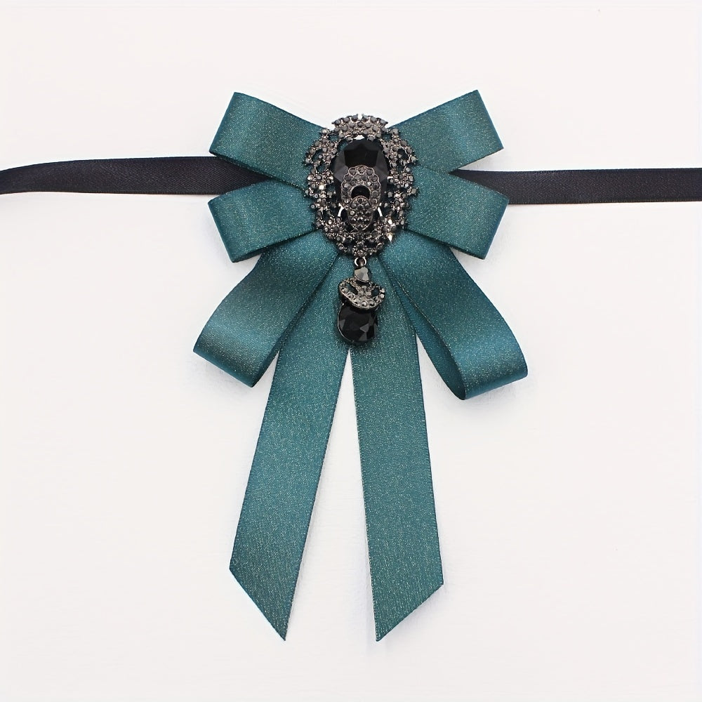 Diamond Decorative Bow Tie Women's Bow Collar Flower Coat Collar