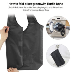 Xlarge Reusable Shopping Bags Heavy Duty Bulk Foldable Grocery Tote Polye