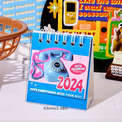 Cute Cartoon Style Desk Calendar Year of the Bear Monthly Stand Up Planner