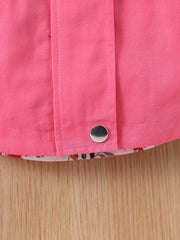 Girl's Patchwork Hooded Cotton Coat Baby's Top Child's Outwear