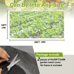 2pcs 10x20FT Garden Netting Mosquito Netting Plant Covers Insect Bird Protection