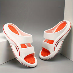 Men's Non Slip Platform Slides Soft Sole Cloud Slides for Bathroom Beach