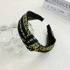 Boho Embroidery Braided Hair Hoop Hair Accessories