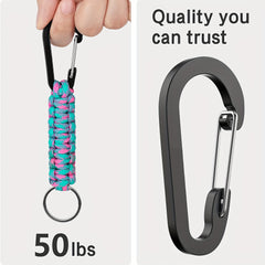 2pcs Small Carabiner Keychain for Camping Hiking Fishing