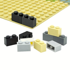 50pcs 1x2 Textured City Fence Blocks for Wall Decoration