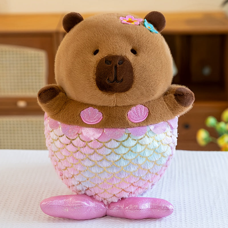 Mermaid Capybara Plush Toy Stuffed Animal - Holi Gift