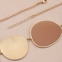 Minimalist Asymmetrical Colorblock Necklace Exaggerated Geometric Creativity
