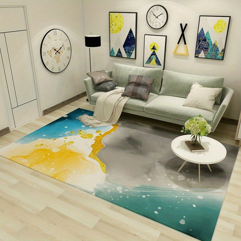 Modern Geometric Area Rug Non Shedding Floor Carpet