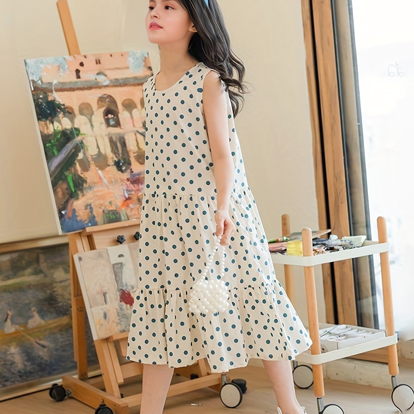Polka Dot Dress for Girls - Summer Party Dress