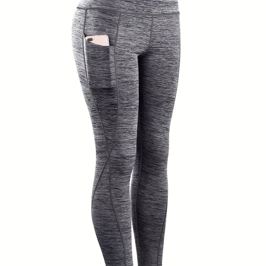 High Waist Yoga Pants With Pocket Running Sports Workout Fitness Leggings