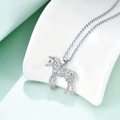 Colorful Horse Pendant Necklace Jewelry Gift for Girls