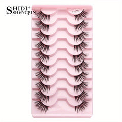 10 Pairs 3D Soft Natural False Eyelashes Fluffy Wispy Lashes Extension