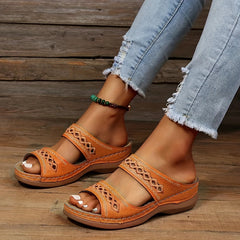 Open Toe Summer Wedge Sandals Arch Support Thick Sole