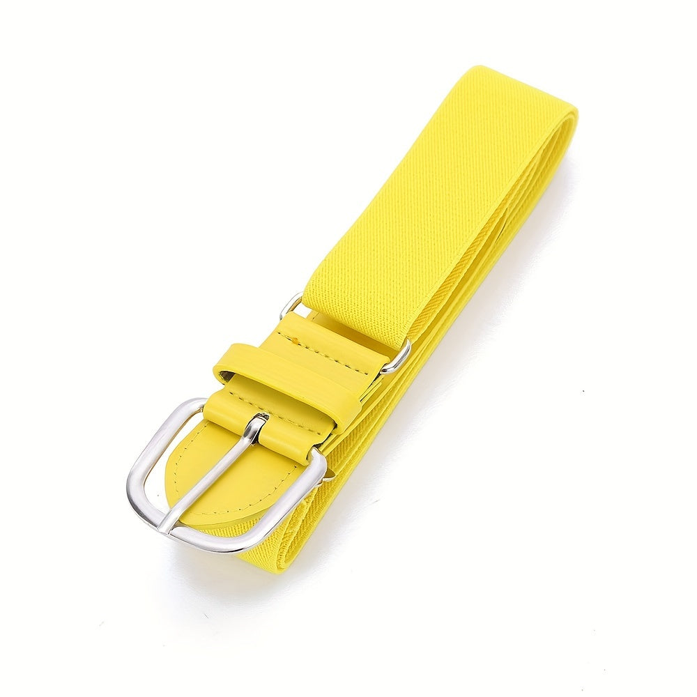 Kids Woven Elastic Waistband with Metal Buckle