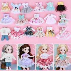 3inch Doll Costume For 1 12 BJD Doll Dress Up Dress Set