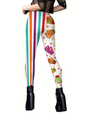 Christmas Skinny Leggings Casual Butt Lifting Leggings Women's Clothing