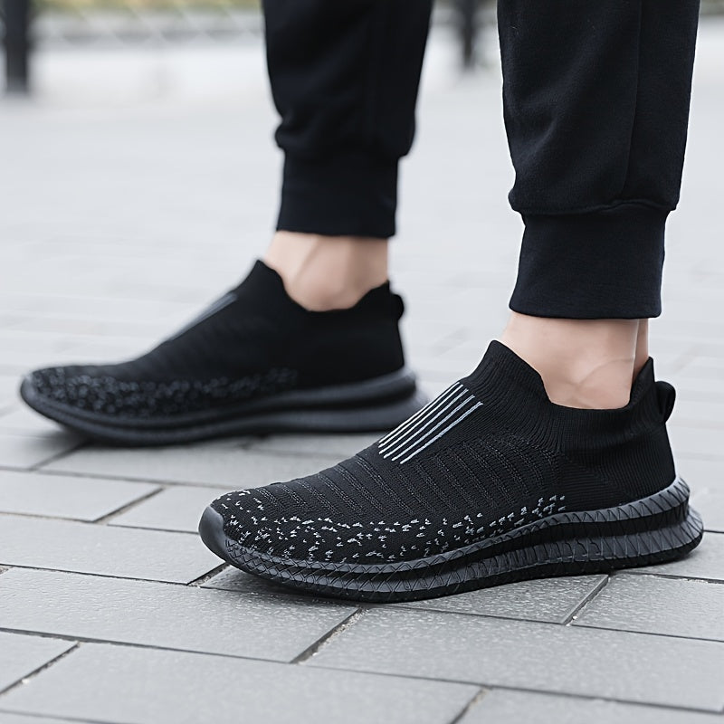 Men's Lightweight Knit Running Shoes Outdoor Walking Sneakers