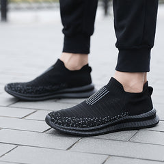 Men's Lightweight Knit Running Shoes Outdoor Walking Sneakers