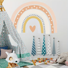 Rainbow Kids Room Wall Stickers, Self-Adhesive PVC Decoration