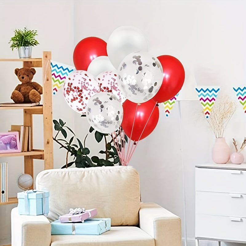 Red Balloon Confetti Baby Baptism Balloon Wedding Decor
