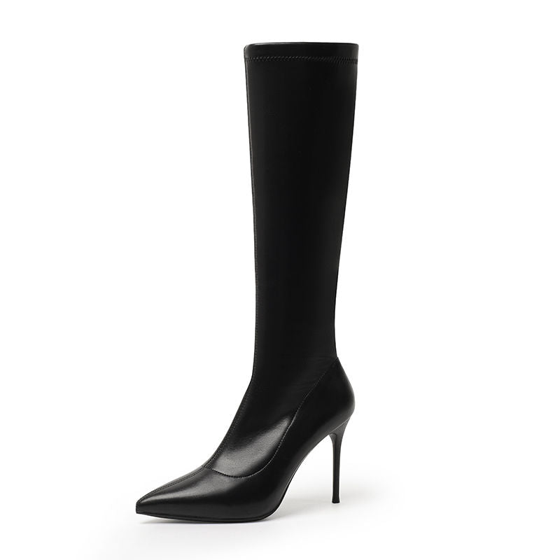 Knee High Stiletto High Heel Booties Women's Shoes