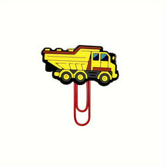 9pcs Cartoon Style Series Paper Clip Cute PVC Bookmark Clip