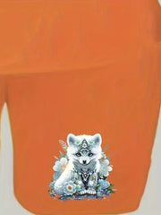 Floral Dog Print Tee & Shorts Set
