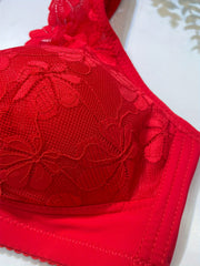 Lace Wireless Push-Up Bra for Women