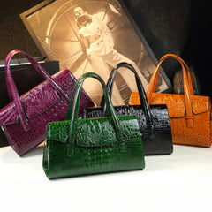 Crocodile Pattern Women'S Leather Shoulder Bag