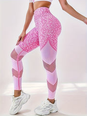 Leopard Print Yoga Leggings for Women High Stretch Sports Tights