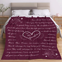 To My Daughter Throw Blanket - Birthday & Christmas Gift