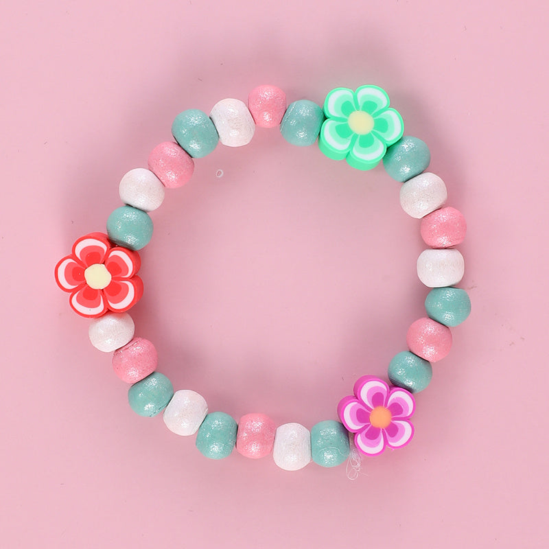 Makersland Kids Pottery Flower Bead Bracelet