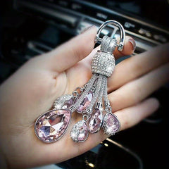 Ruby Crystal Buckle Key Chain Rhinestone Jewelry Boutique