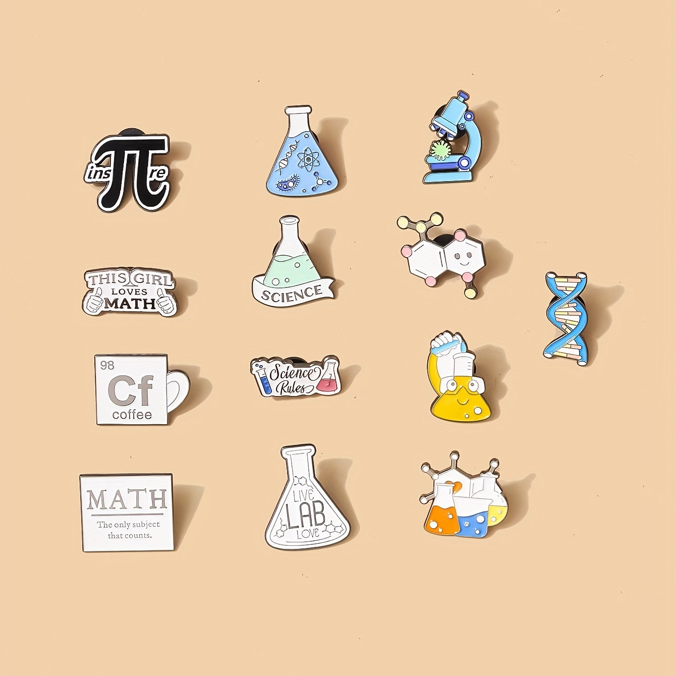 Chemistry Lab Element Brooch Pin