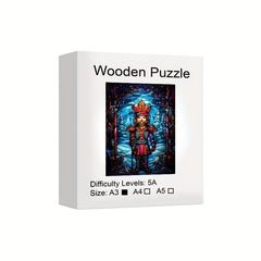 Wooden Nutcracker Shaped Puzzle Toy Birthday Gift Holiday Christmas Halloween